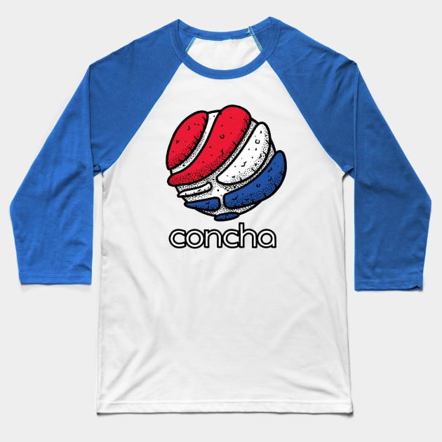 Concha - Pan Dulce Funny Mexican Food Baseball T-Shirt by aaronsartroom